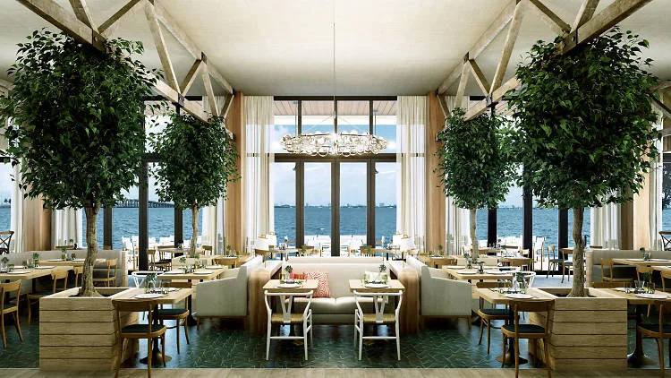 Amara at Paraiso's waterfront dining room